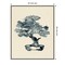 Indigo Bonsai Tree III by Jacob Green Canvas Wall Art Print Framed